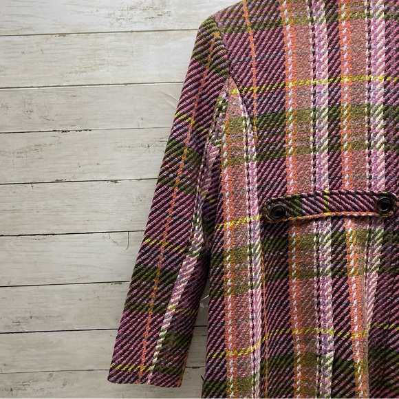 Cherokee Girls Kids Youth Multicolor Coat XL Wool Blend Buttons Pockets - Picture 10 of 16